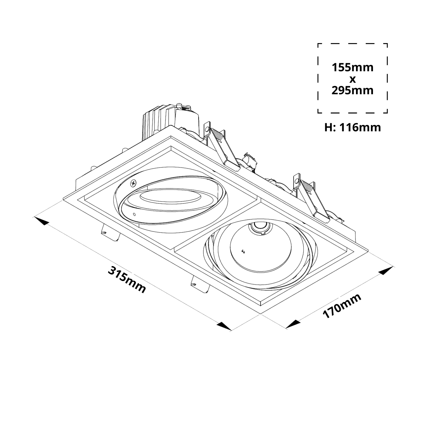 DLV-R GIMBAL CONFIG 2 - LINE DRAWING